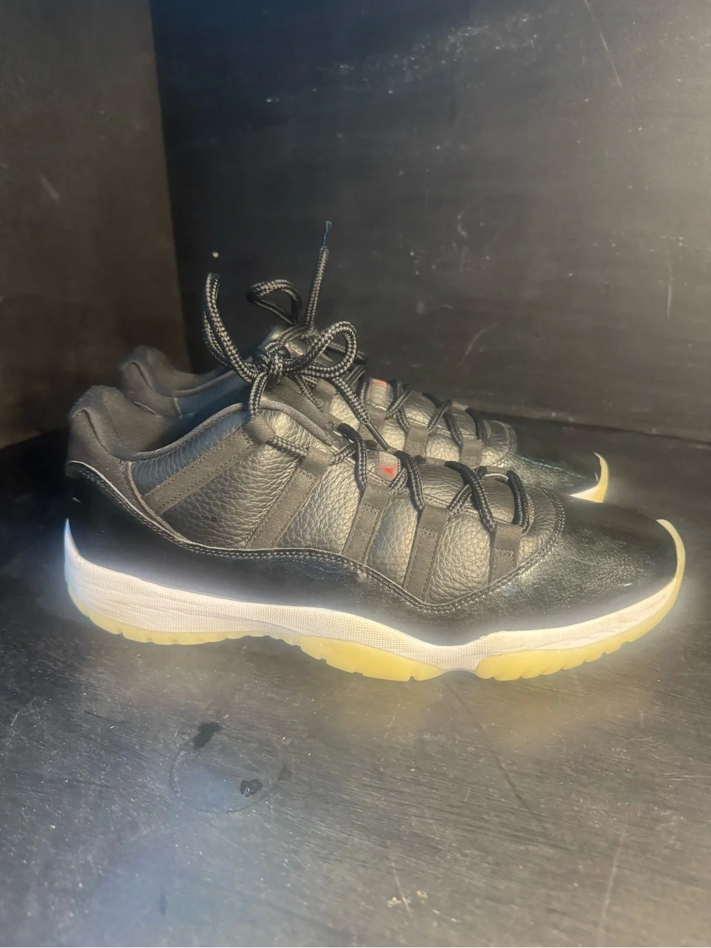 Jordan Low-Top Sneakers in Black and Gum Yellow